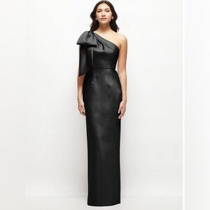 ALFRED SUNG Black One Shoulder Gown for Cocktail Size 10 Brand new with tags&box